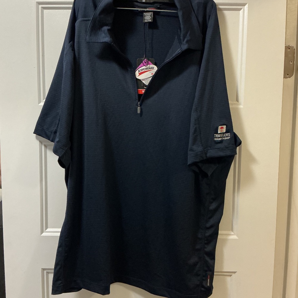 North End Sport Mens Blue Travelers Championship 1/4 Zip Polo Shirt XXL 88612